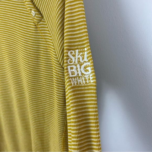 The North Face Mustard Striped Button-Accent Long Sleeve Top Size Large - Picture 9 of 13